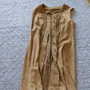 Gorgeous Italian leather tunic vest